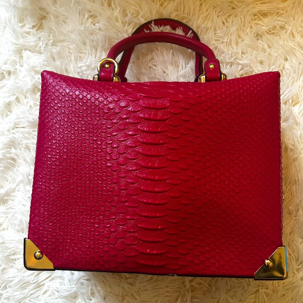 Charo Garcia Rose Leather Box Bag - BRAND NEW, NEVER USED